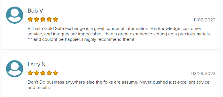 Gold Safe Exchange reviews by customers