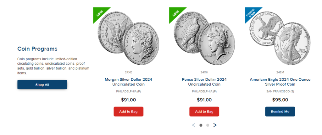 US Mint coins