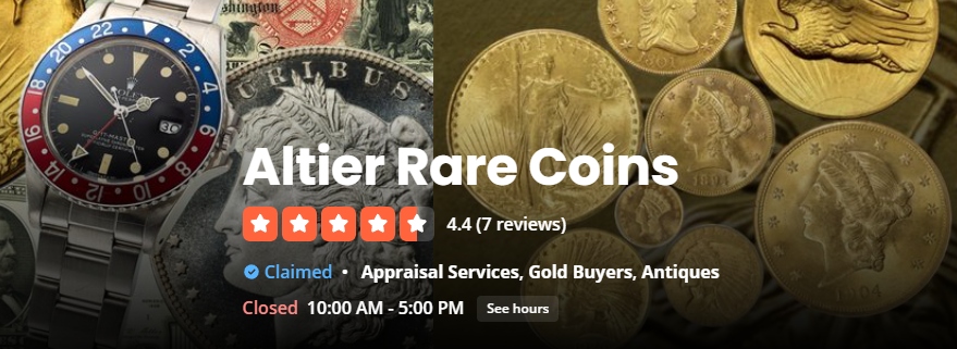 Altier Rare Coins reviews yelp