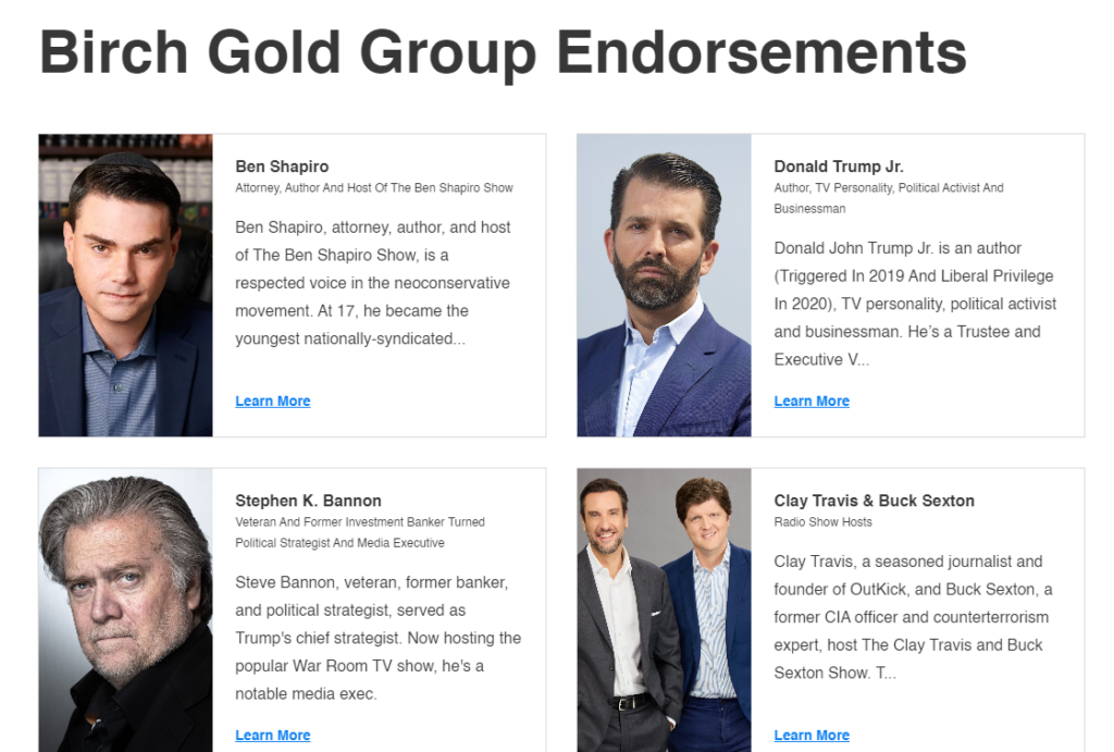 Birch Gold Group Ben Shapiro