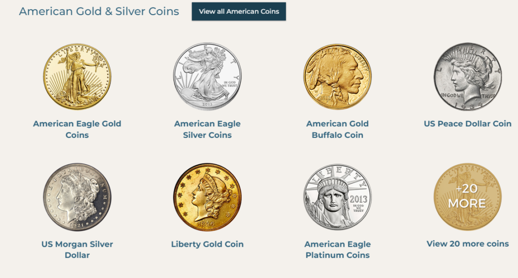 Scottsdale Bullion and Coin products