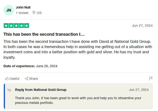 National Gold Group reviews by customers