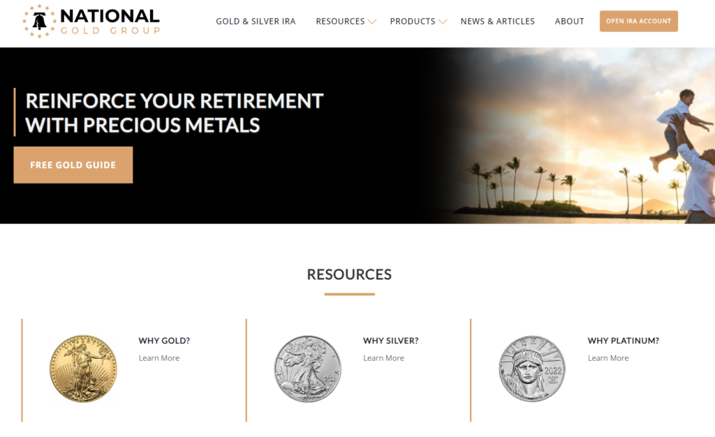 National Gold Group website